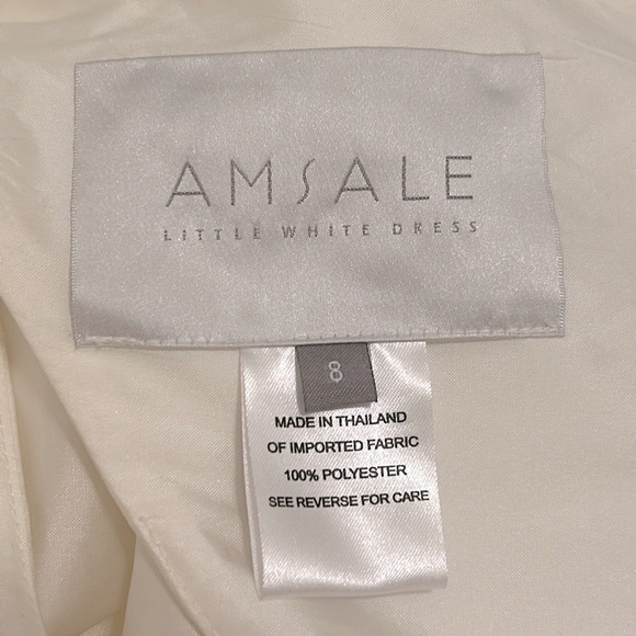 Amsale Little White Dress LW212 NWT Size 8 In Ivory White Anthropologie Bhldn - Picture 12 of 14
